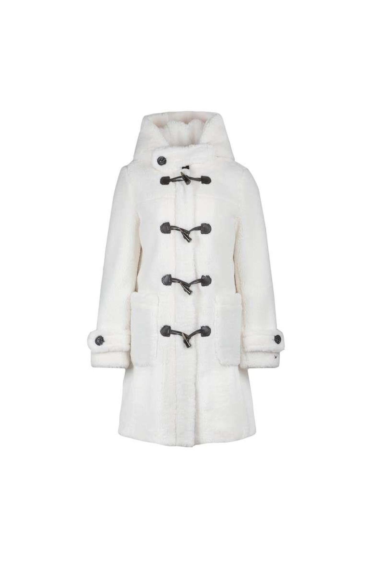 Tommy Hilfiger-Fleece Women's Hooded Jacket - Tw2ms864-crm 1