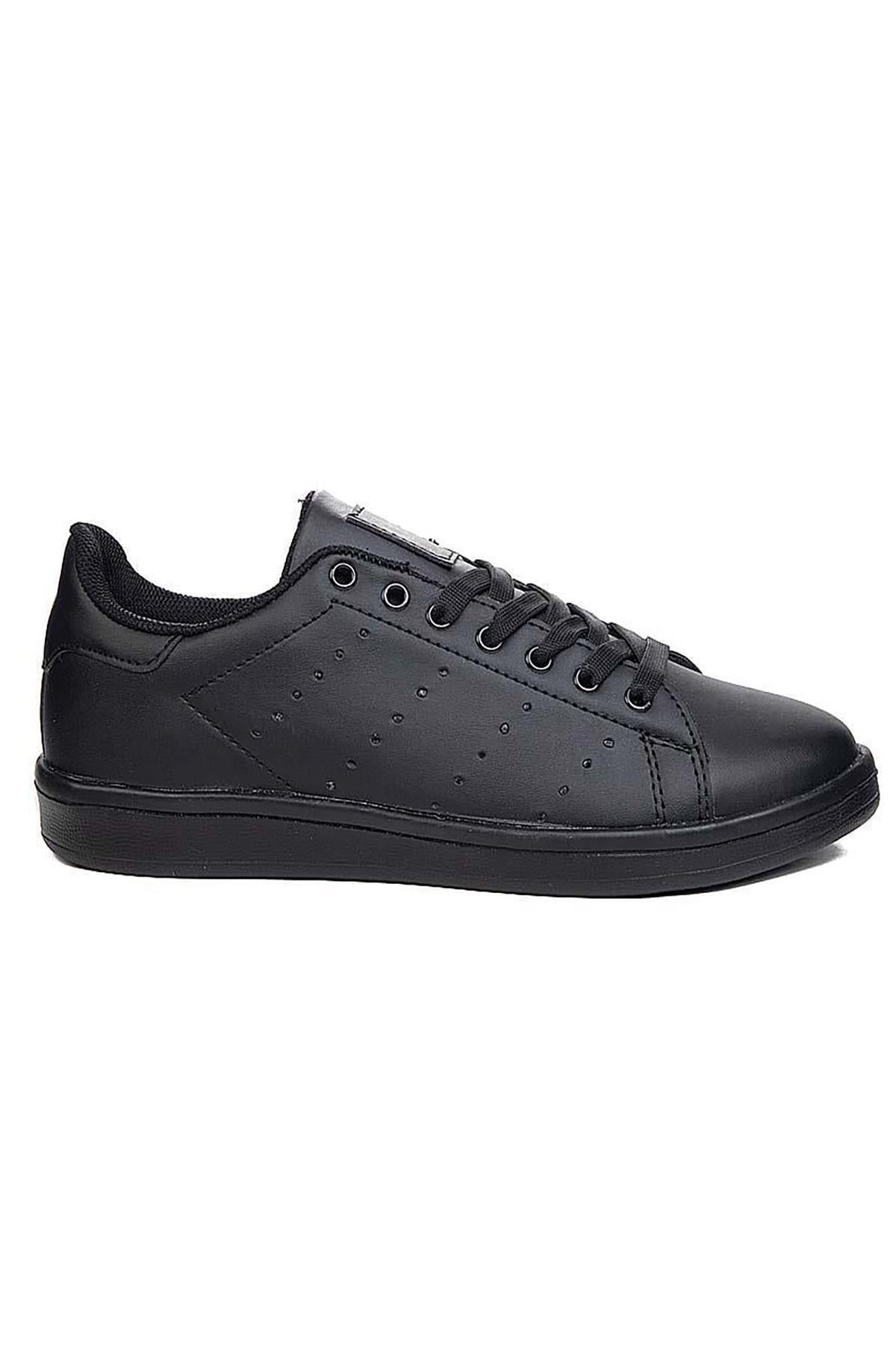 Bls Black Lace-Up Skin Women's Sports Shoes