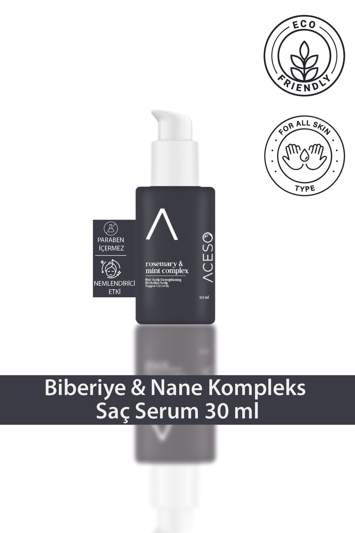 Aceso Cosmetics Biberiye & Nane Kompleks Saç Serum 30 ml