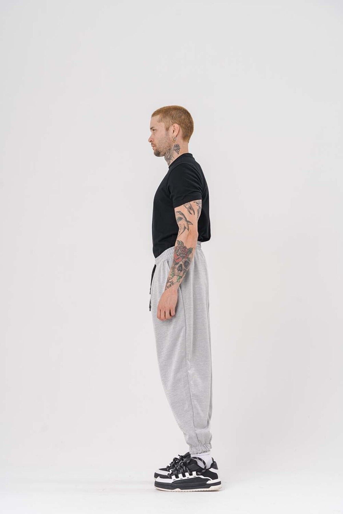go gang own-Toji Pleated Baggy Shawl with Elastic Waist and Legs 3