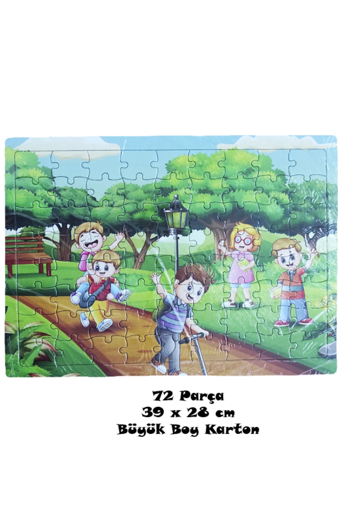 BEYHAN BAYHAN Büyük Boy 72 Parça Karton Yapboz Puzzle 7 Yaş+ 39x27cm - Ormanda Yürüyüş-2