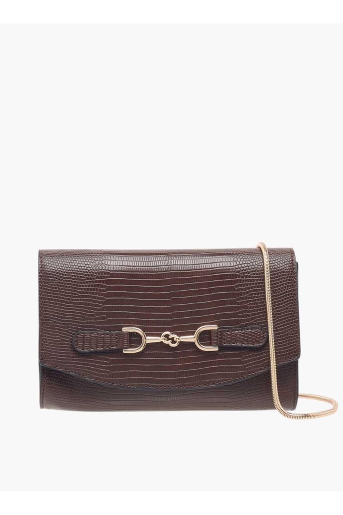 Celeste-Textured Crossbody Bag with Chain Strap and Flap Closure 1