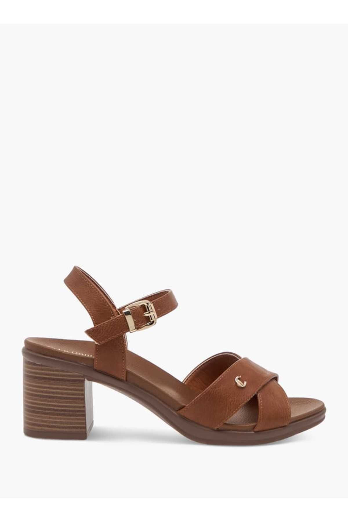 Le Confort-Solid Sandals with Block Heels and Buckle Closure 3