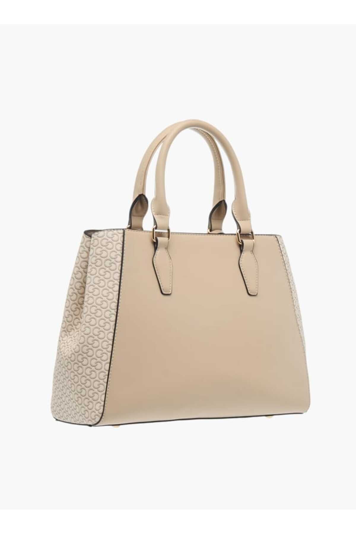 Celeste-Celeste Monogram Print Tote Bag with Adjustable Strap and Zip Closure 3