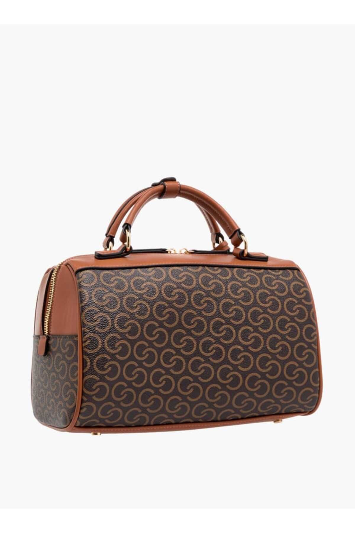 Celeste-Monogram Print Tote Bag with Detachable Strap 3