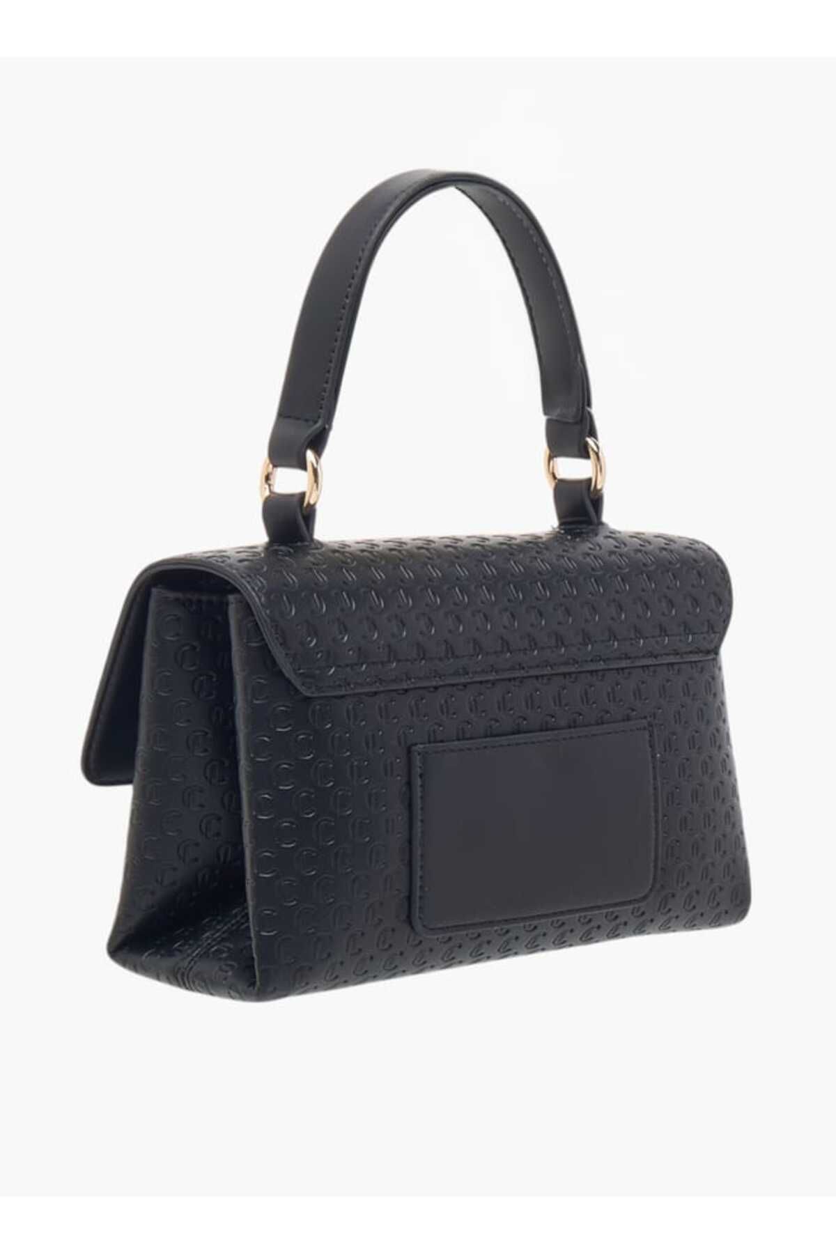 Le Confort-Monogram Embossed Satchel Bag with Button Closure 3