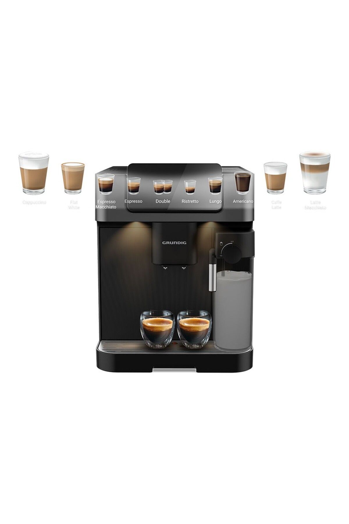 Grundig Coffee Tam Otomatik Espresso Makinesi 10 Çeşit Kahve Süt Hazneli