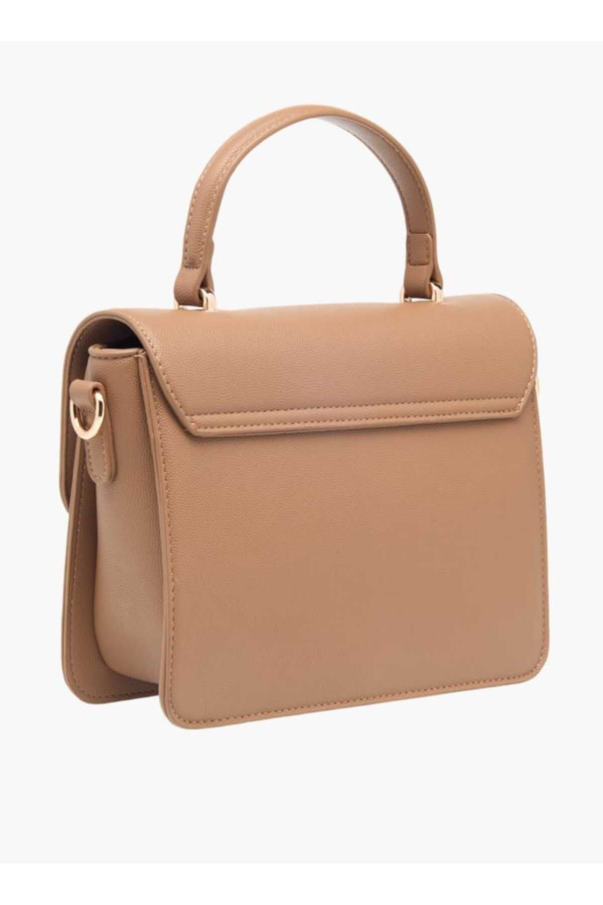 Flora Bella by Shoexpress-Flora Bella Solid Satchel Bag with Detachable Strap and Wallet 3