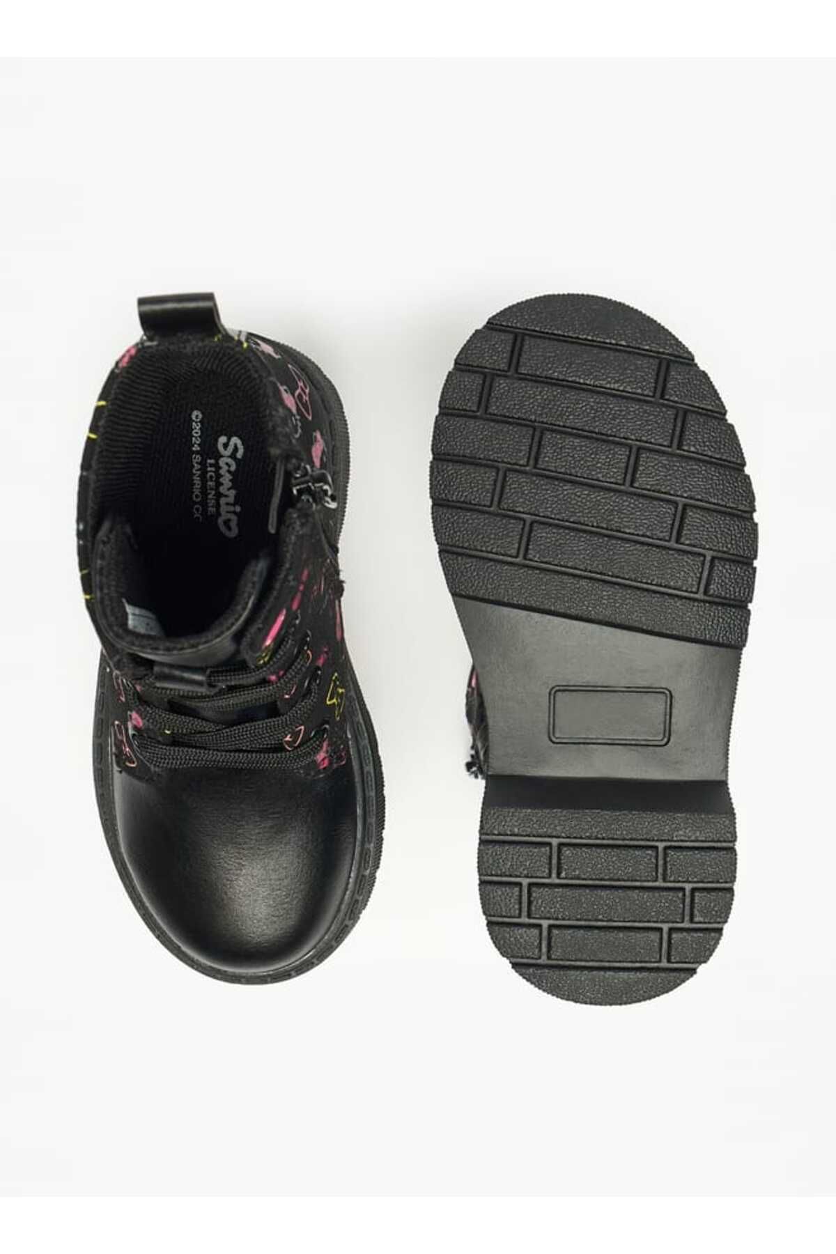 Hello Kitty-Printed Low Ankle Boots with Zip Closure 4