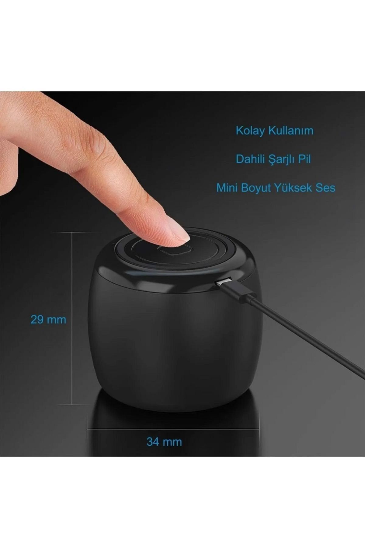 YENİLZD Ses Bombası Mini Bluetooth Hoparlör Mini Boyut Yüksek Ses Wireless Speaker