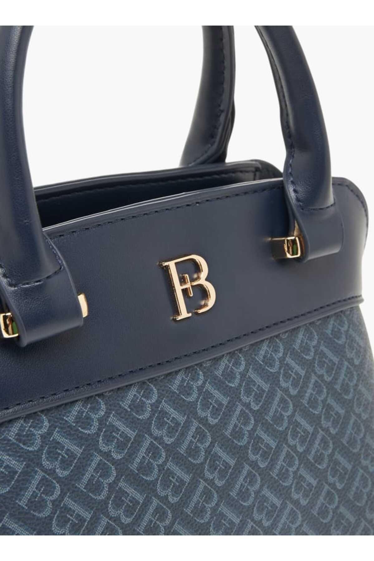 Flora Bella by Shoexpress-Flora Bella Monogram Print Tote Bag with Top Handles and Zip Closure 4