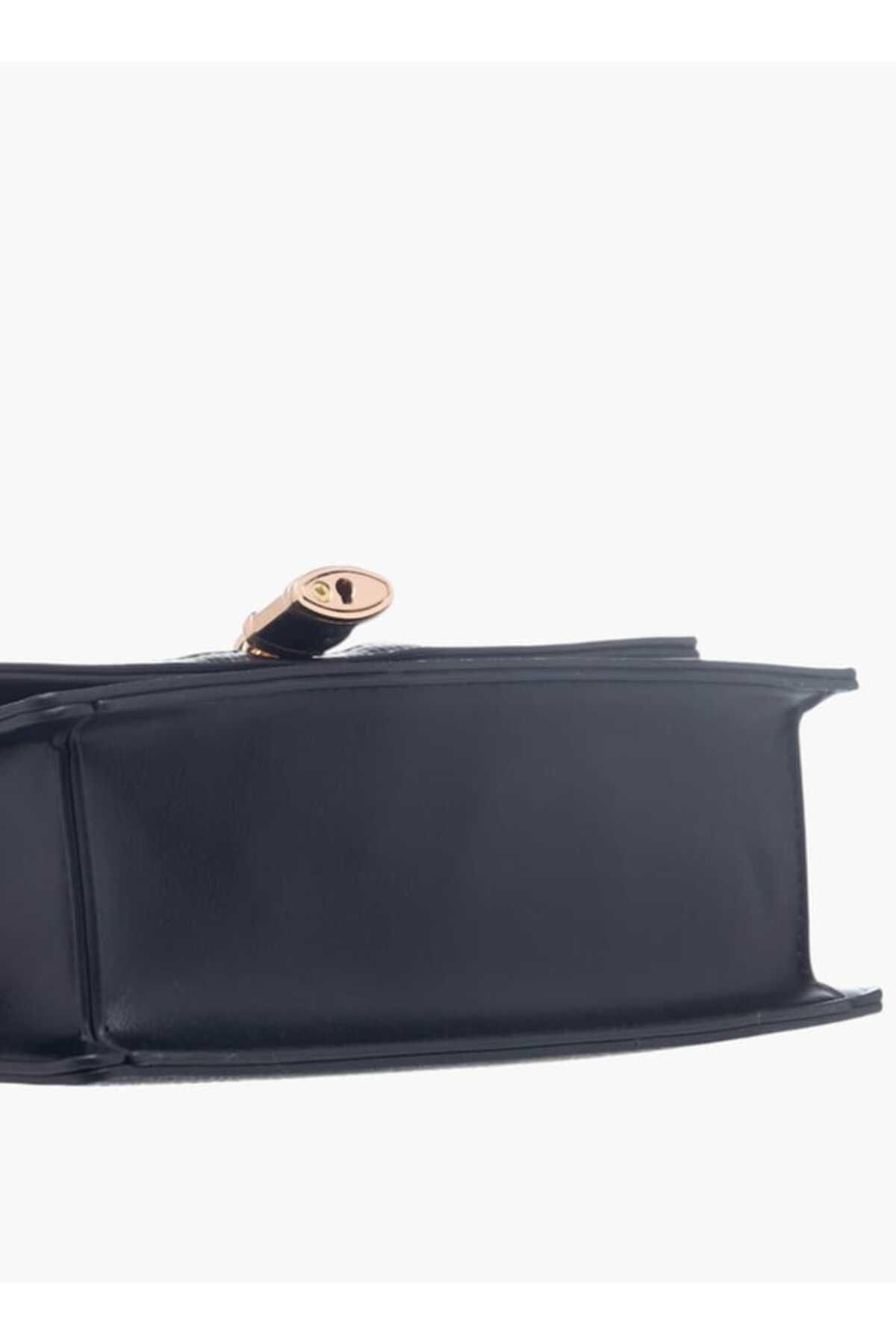 Celeste-Lock Detail Crossbody Bag with Button Closure and Chain Strap 6