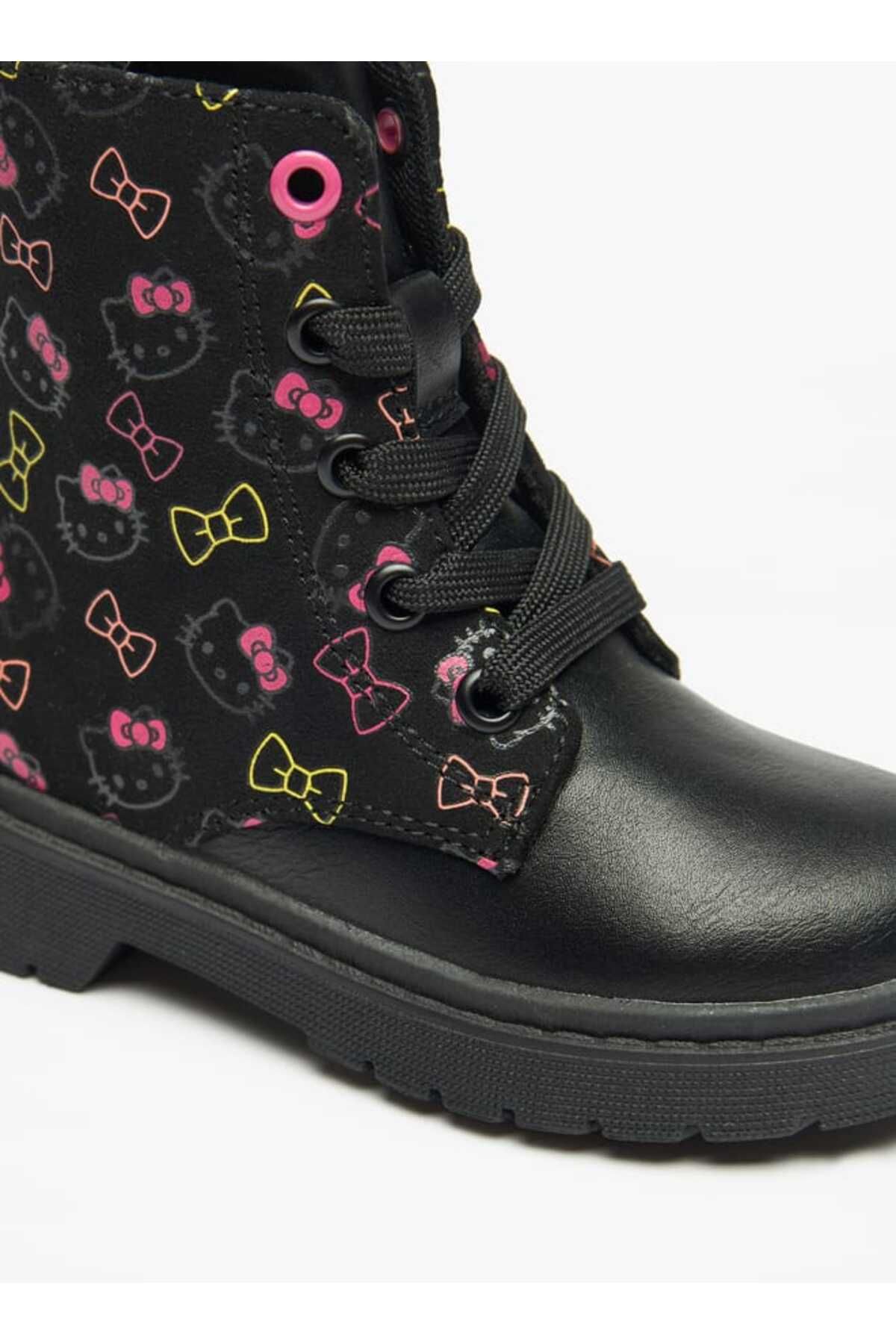 Hello Kitty-Printed Low Ankle Boots with Zip Closure 5