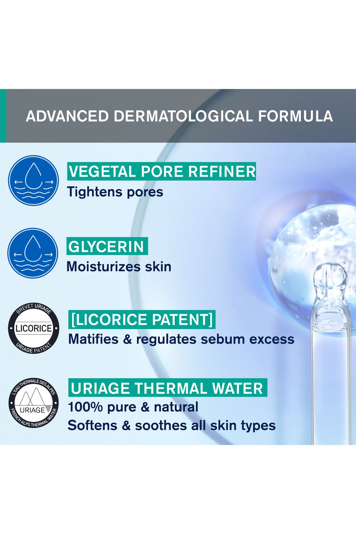 Uriage-Hyseac Mat 40 Ml - Mattifying and Moisturizing Emulsion Special for Combination and Oily Skin 3