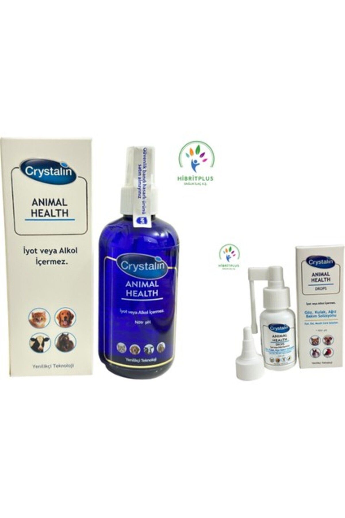 Orqinel Crystalin Animal Health Hibritplus 2 Li Bakım Seti // 200ML + 50 ml //