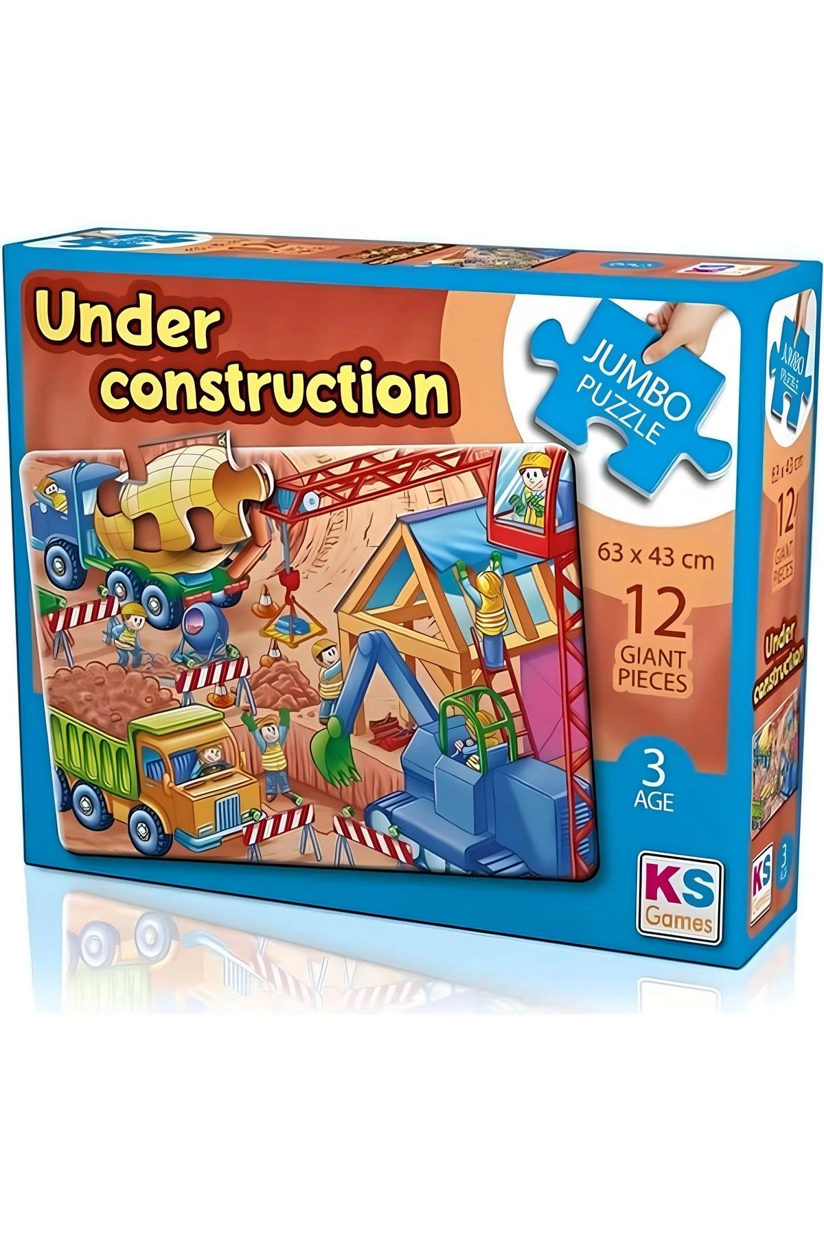 Lucest Lucesturgy Ks Games Under Construction Jumbo 12 Parça Puzzle New