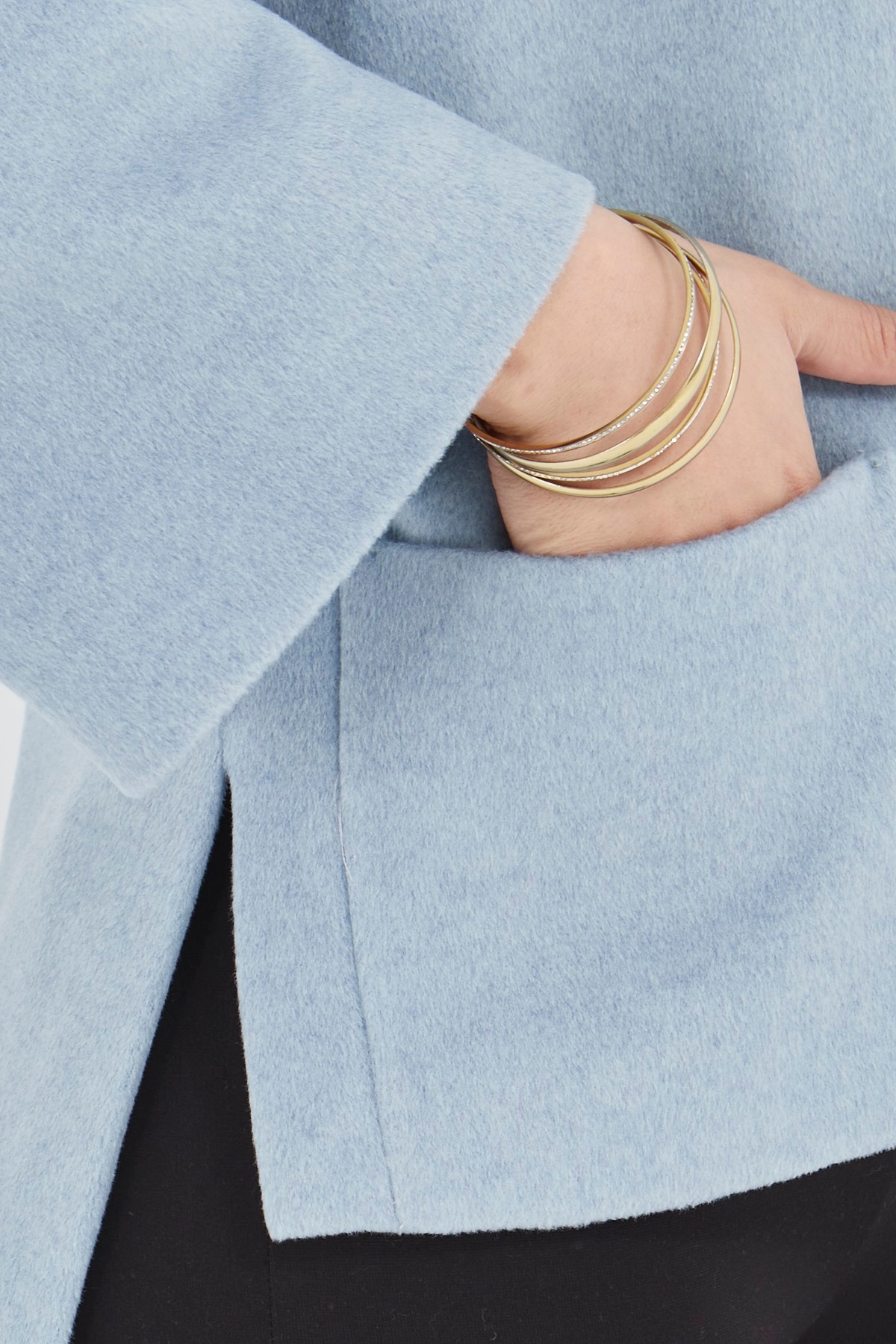 baydemir tekstil  Tilki Kürklü Hakim Yaka Kaşe Kaban - Görsel 7