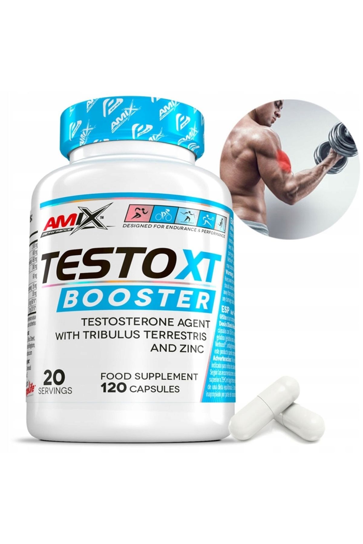 AMIX Tribulus+Maca+Arginine TestoXT Booster 120 Caps