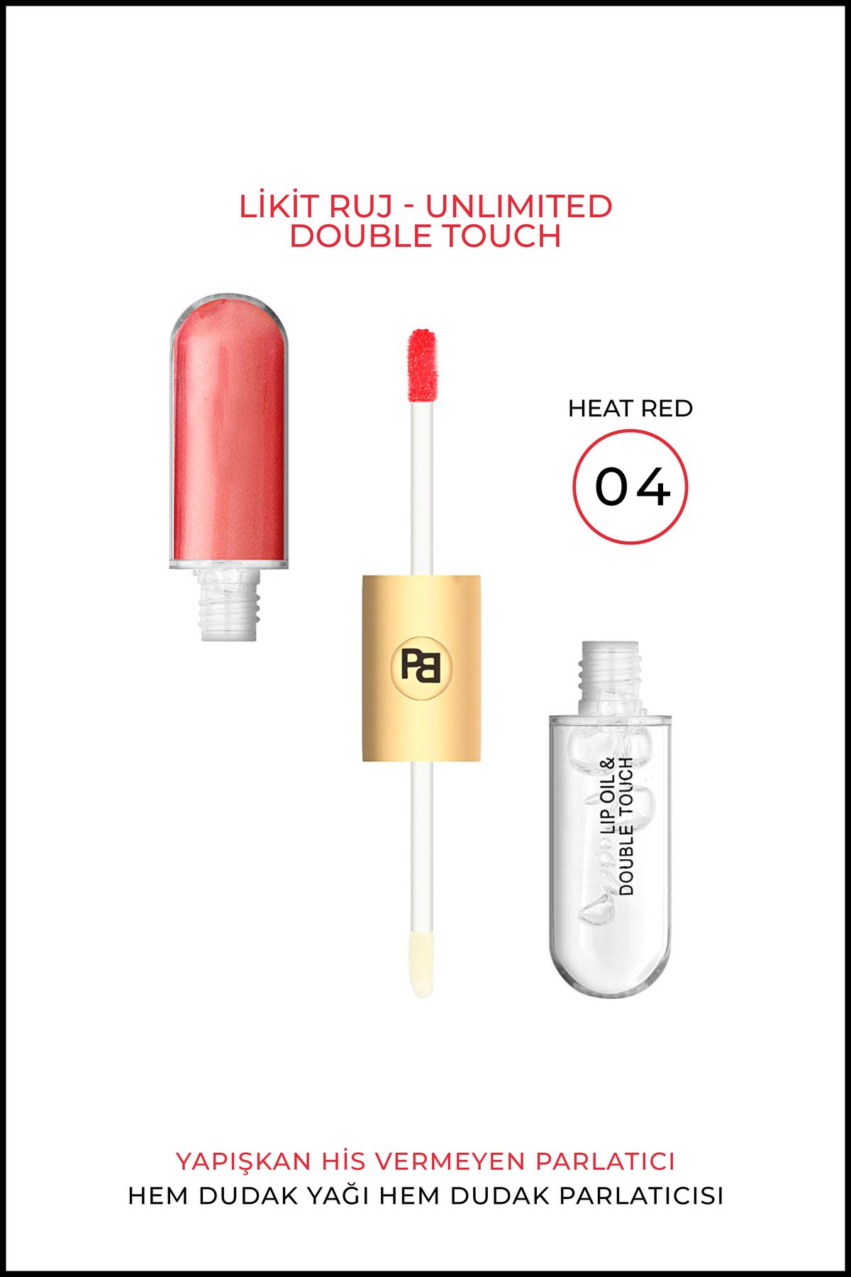 Nera Classy 2in1 Likit Ruj - Unlimited Double Touch Lip Oil - Lip Gloss & Oil Kalıcı Parlak Ruj