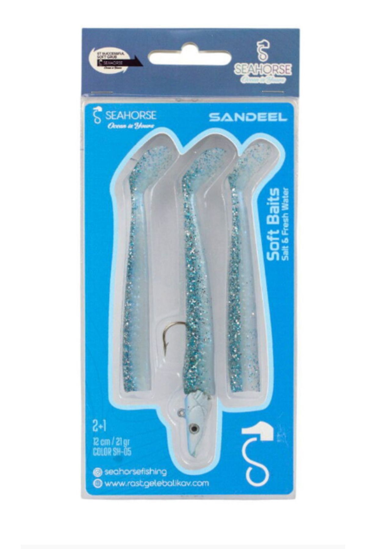 SEA HORSE Sandeel Soft Baits 12cm 21gr(2+1) - 1