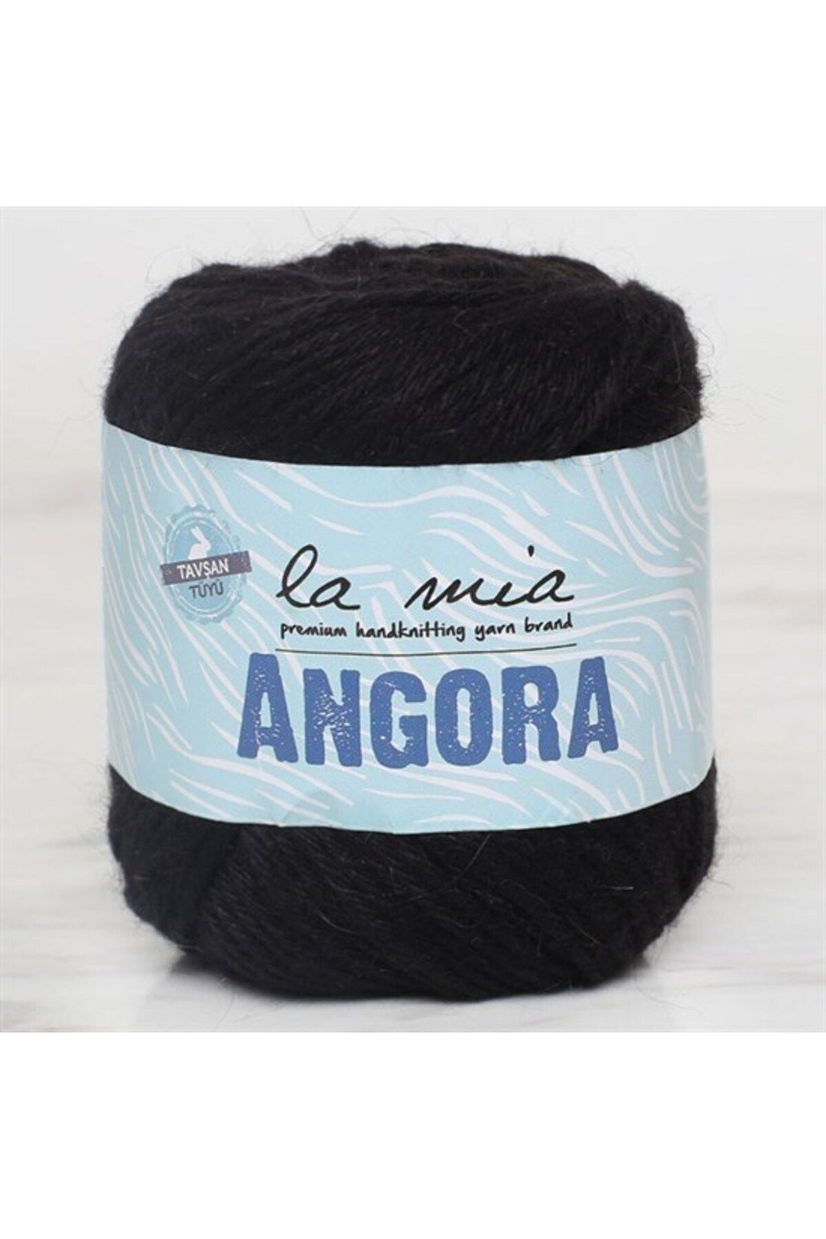 Store La Mia Angora 50gr Siyah El Örgü İpi - L006 - 33810