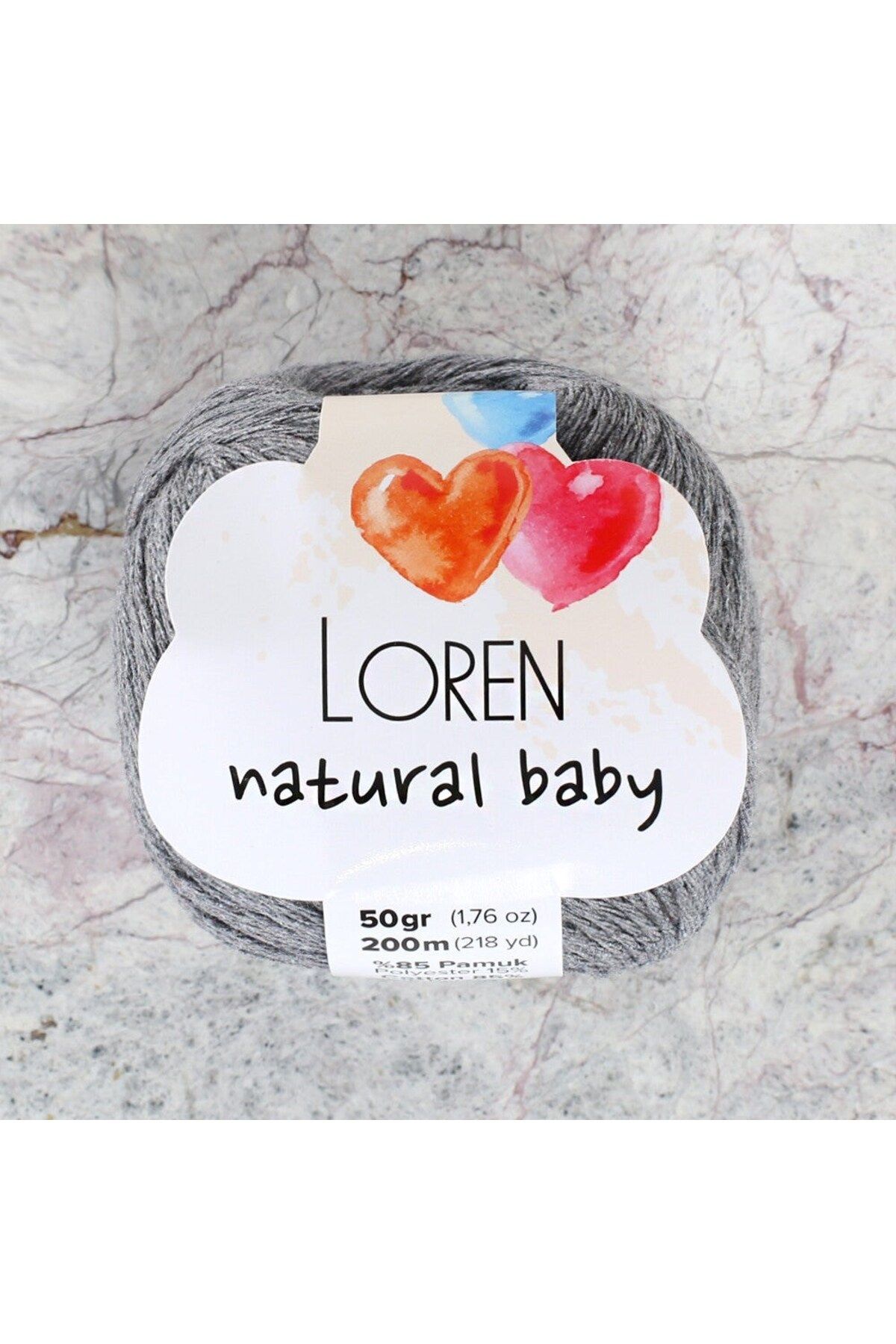 Store Loren Natural Baby Gri El Örgü İpi - R0042