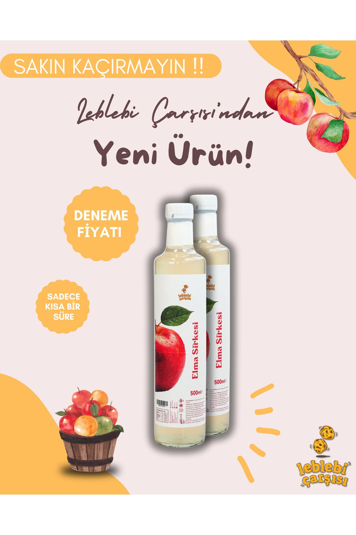 Elma Sirkesi -deneme Fiyatı- 500 ml