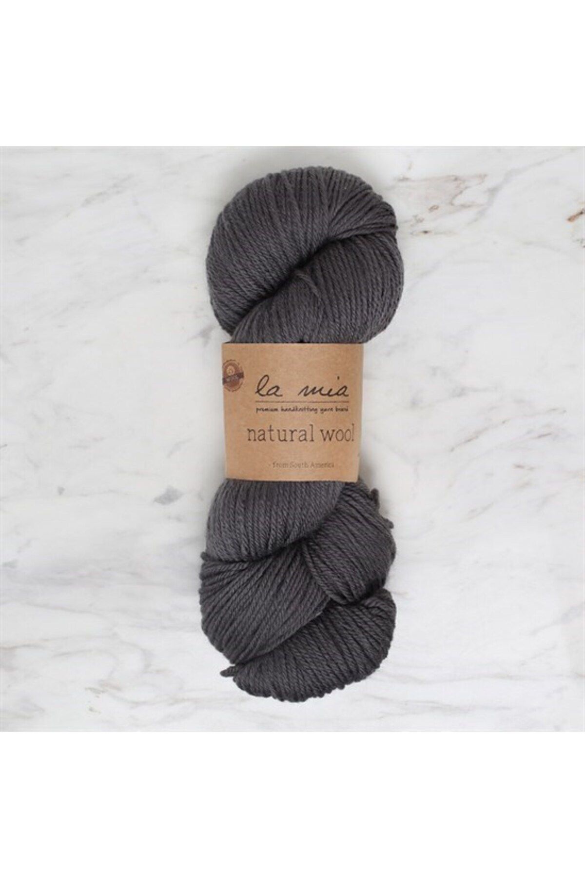 Store La Mia Natural Wool Antrasit El Örgü İpi - L900 - 34397