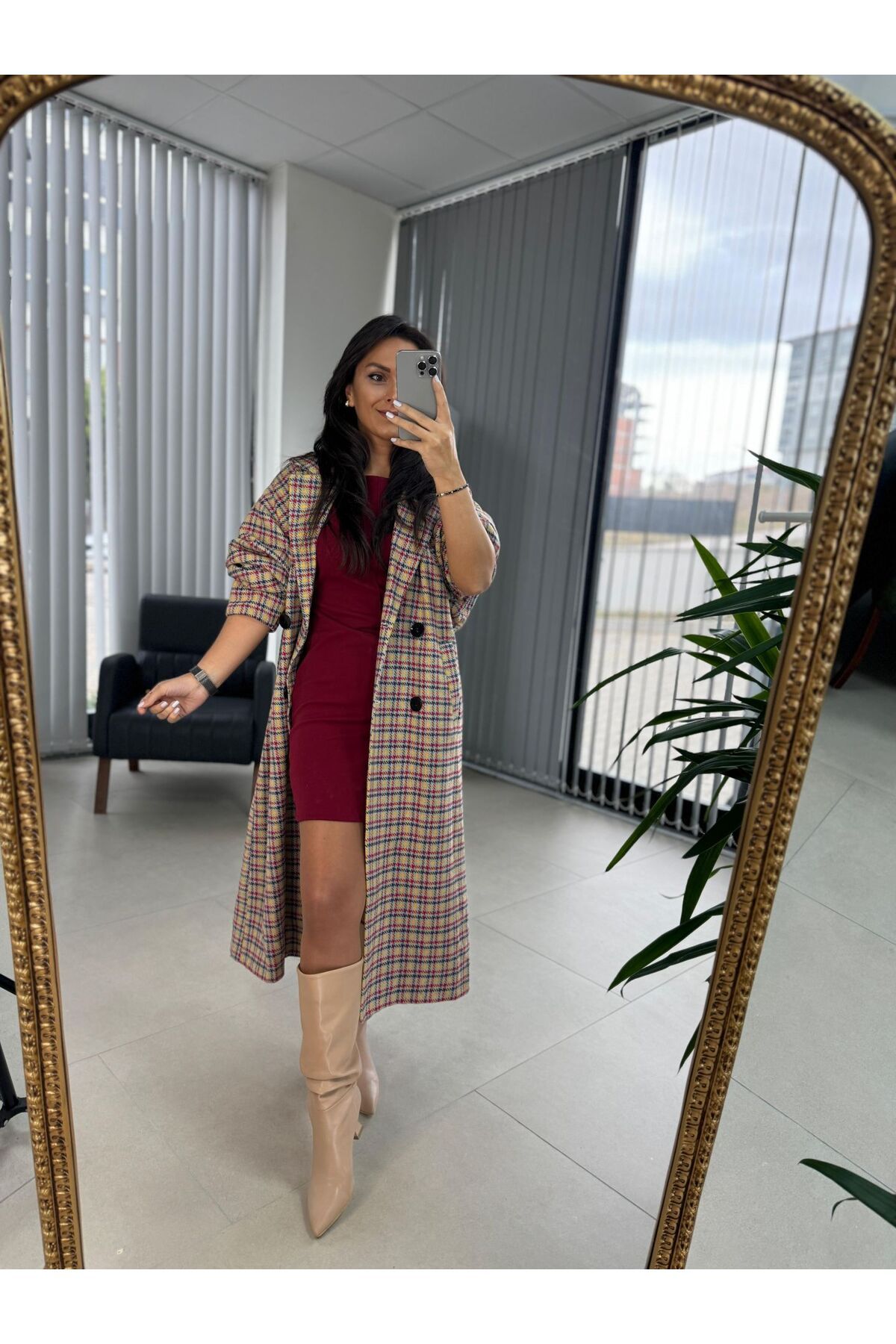 caddstore-Foo Yellow Transitional Lined Coat 2