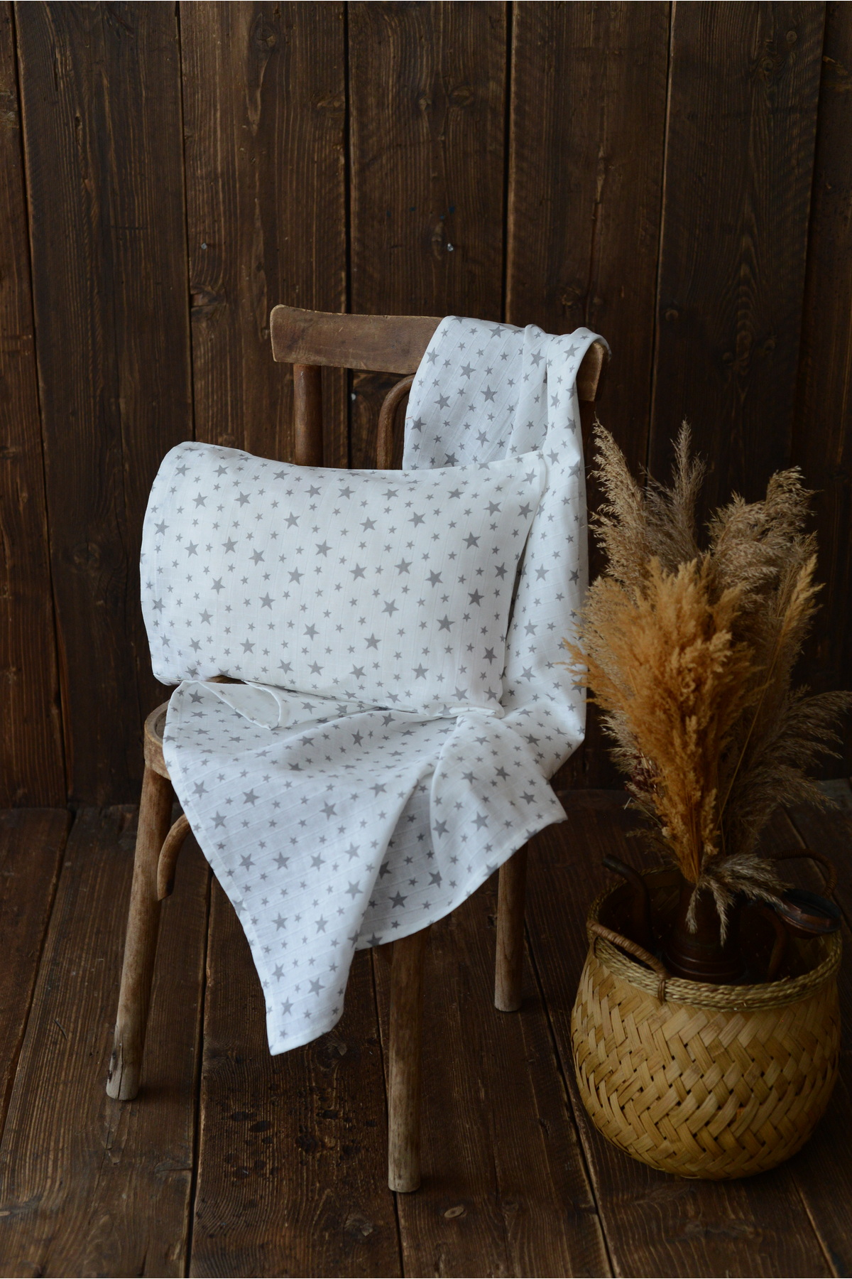 Muslin Children& Baby Bed Sheet and Pillow Set, Children's Duvet Cover Set, Muslin Cover and Pillowcase