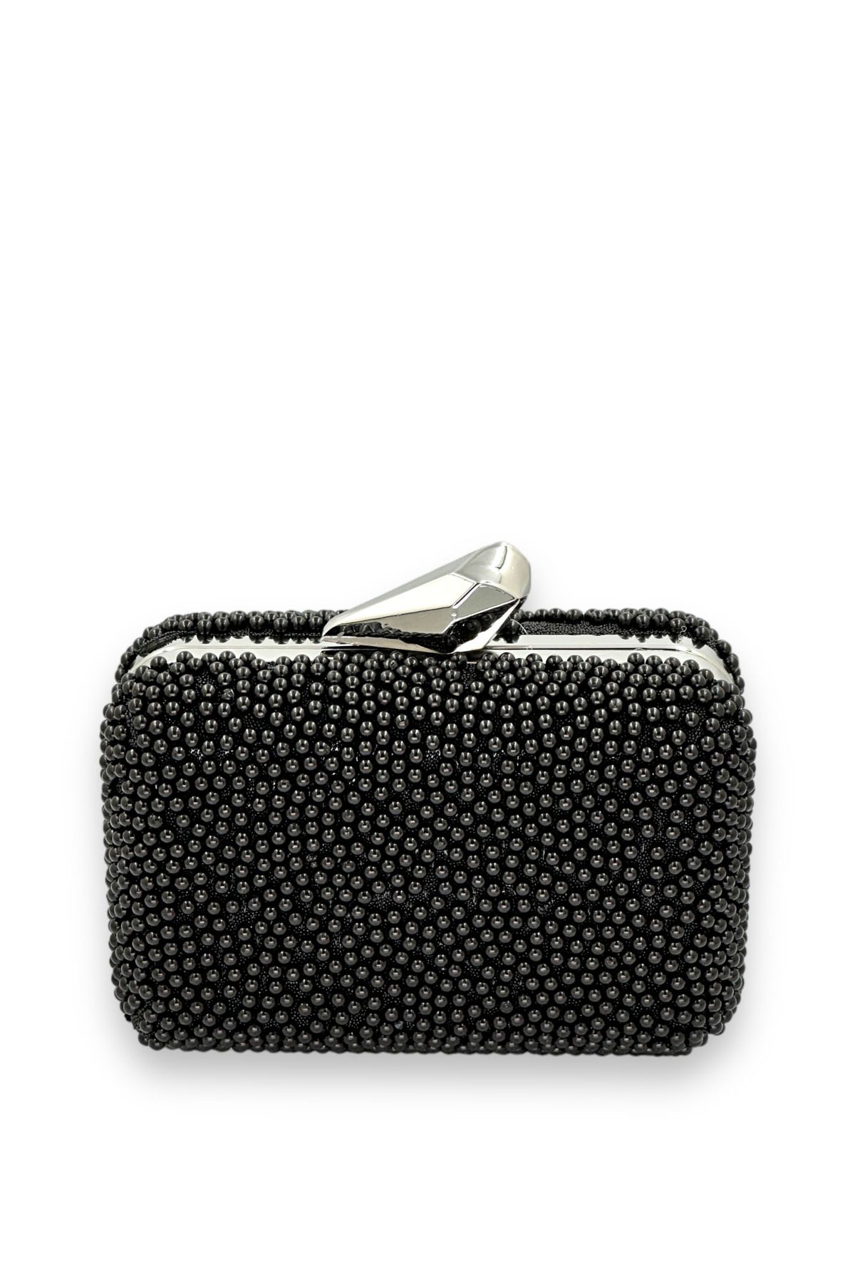 MidStore Mini Boy Siyah Incili Abiye Çanta Gelin Çantası Abiye Çanta Gece Çantası Portföy Clutch Mezuniyet