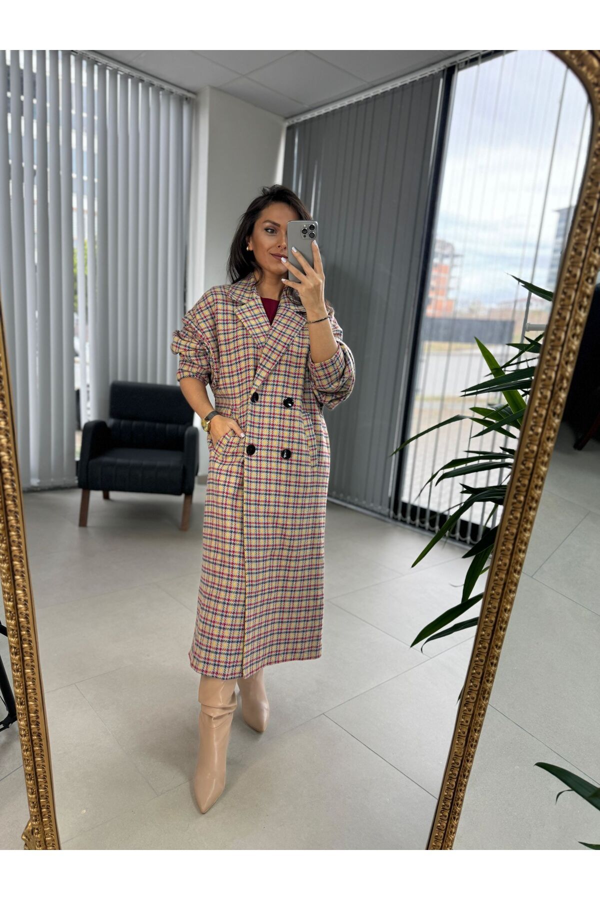 caddstore-Foo Yellow Transitional Lined Coat 4