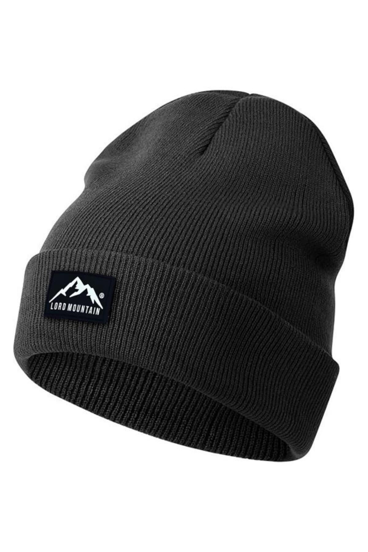 Lord Mountain-Unisex Winter Beanie Hat Plain Logo Soft Men's -Women's Beanie 3