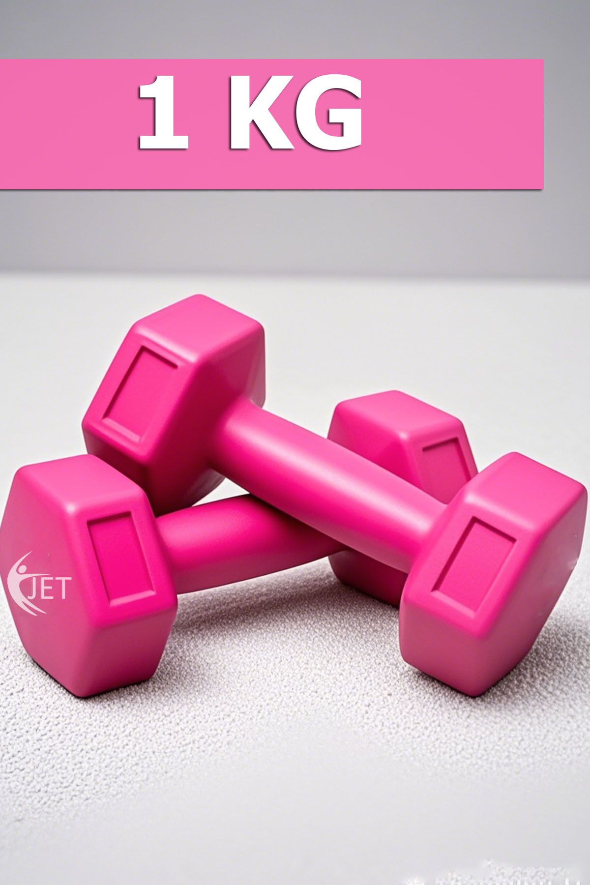 Jet 1 Kg X 2 Adet Dambıl Seti Köşeli Plastik Kiloluk Dumbell Ağırlık Set