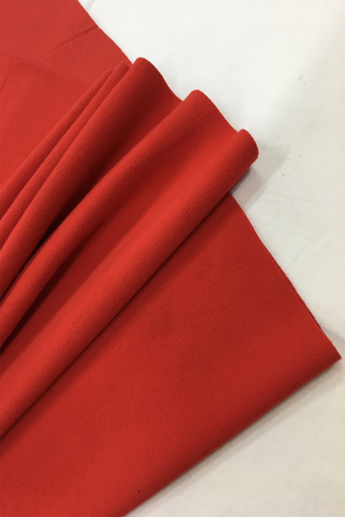 Yiğit Kumaş-Red Stretchy Combed Cotton Fabric - Raster Inside and Honeycomb Texture 5