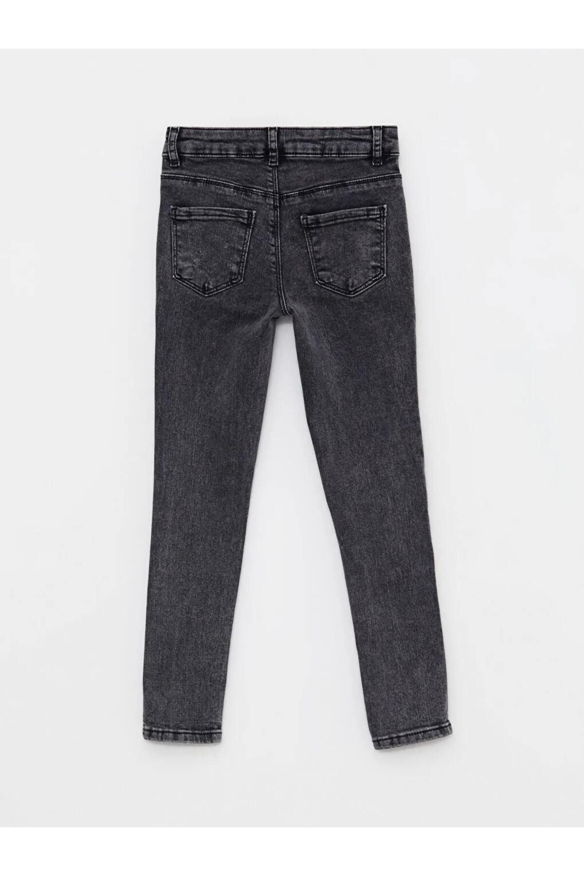 LC Waikiki LCW Kids Siyah Skinny Fit Kız Çocuk Jean Pantolon