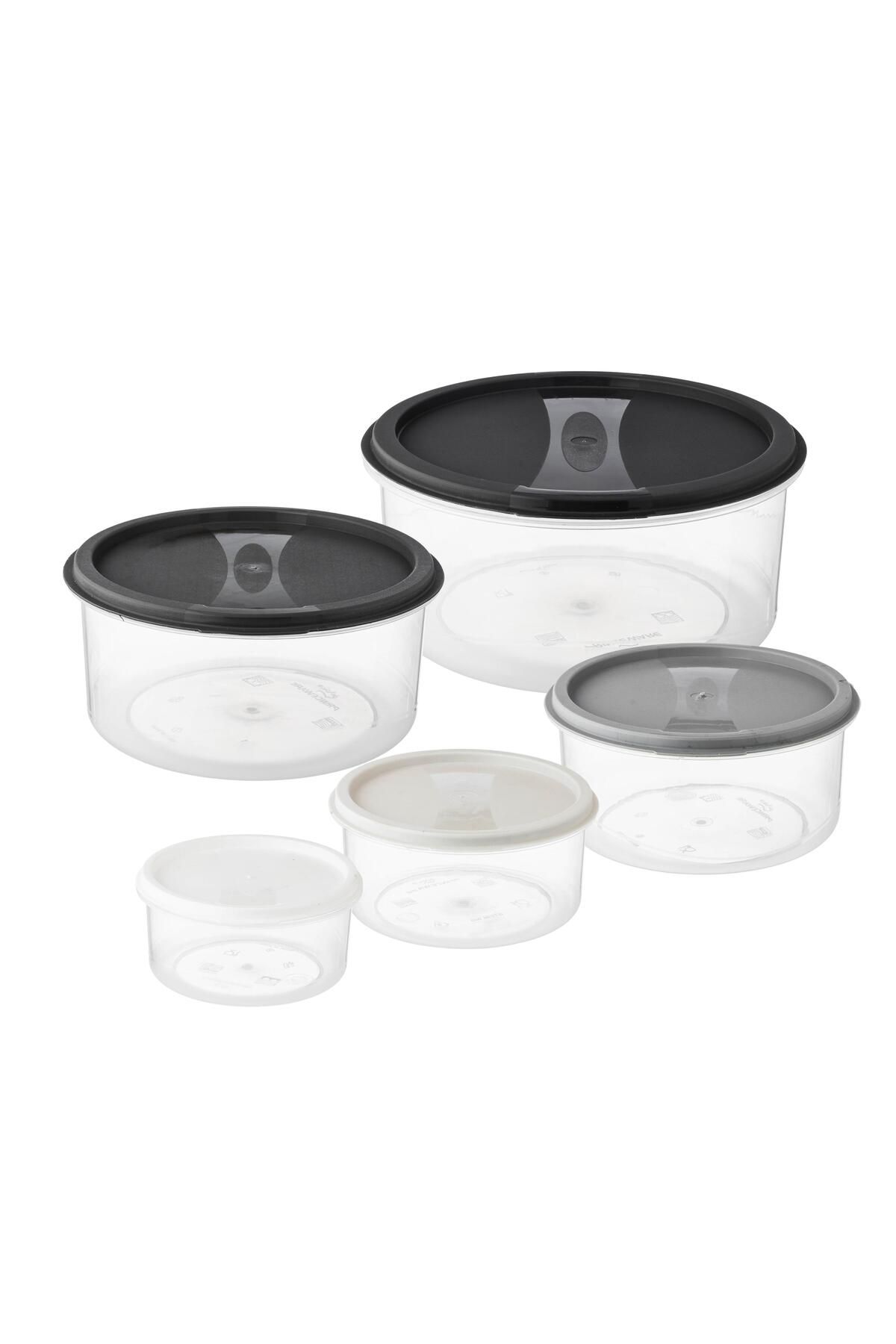 Dania-A set of 5-piece circular plastic containers 3