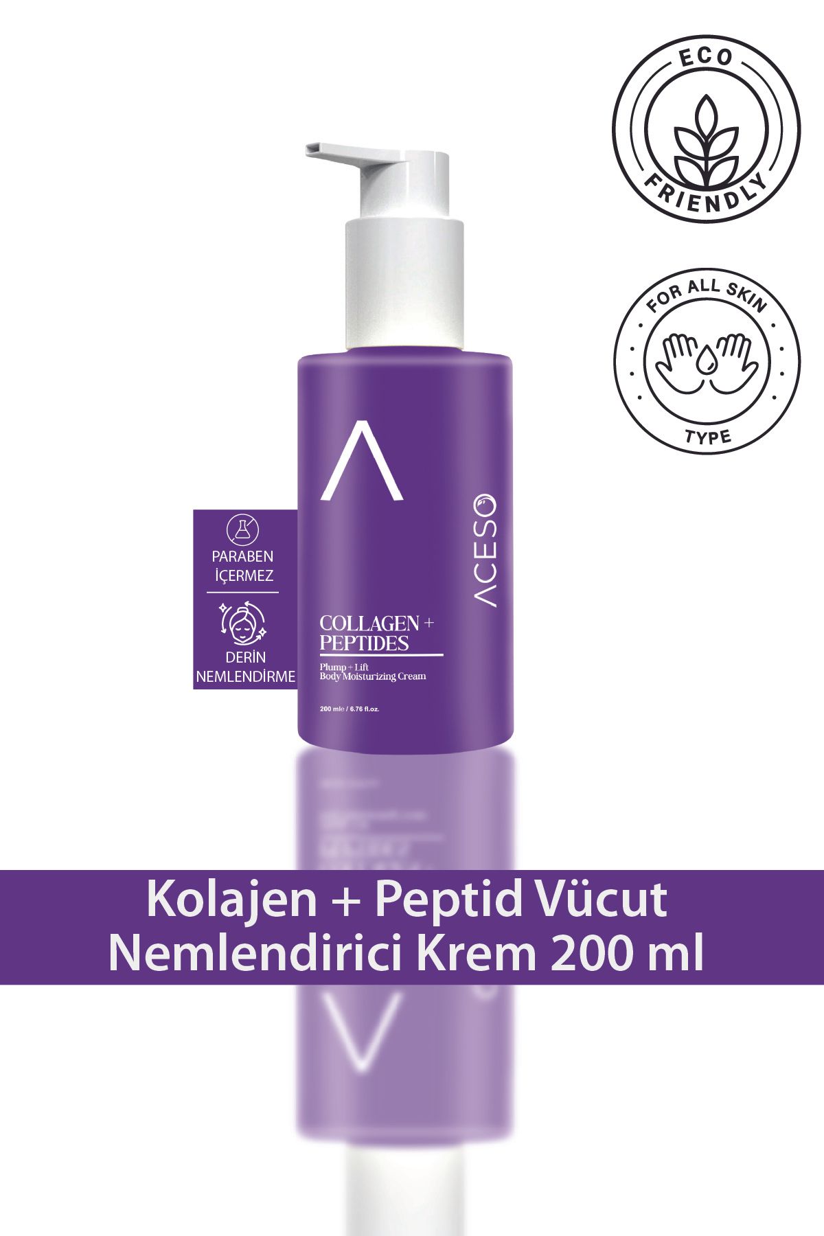 Aceso Cosmetics Kolajen + Peptid Vücut Nemlendirici Krem 200 ml