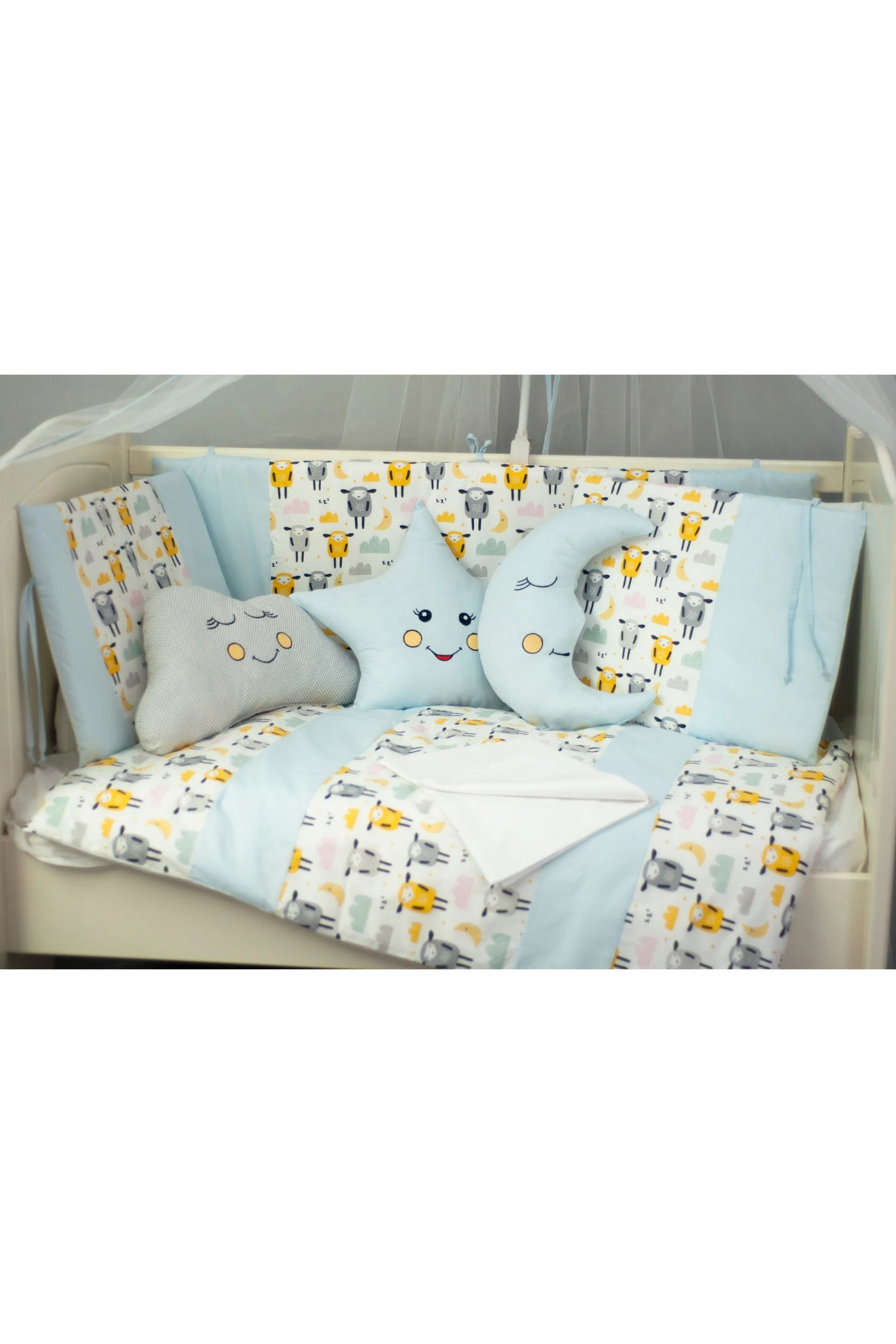 Kista Baby Park Yatak Bebek Uyku Seti Nevresim Takımı 70x110 Zuzu Mavi fotoğrafı 5 (önizleme)