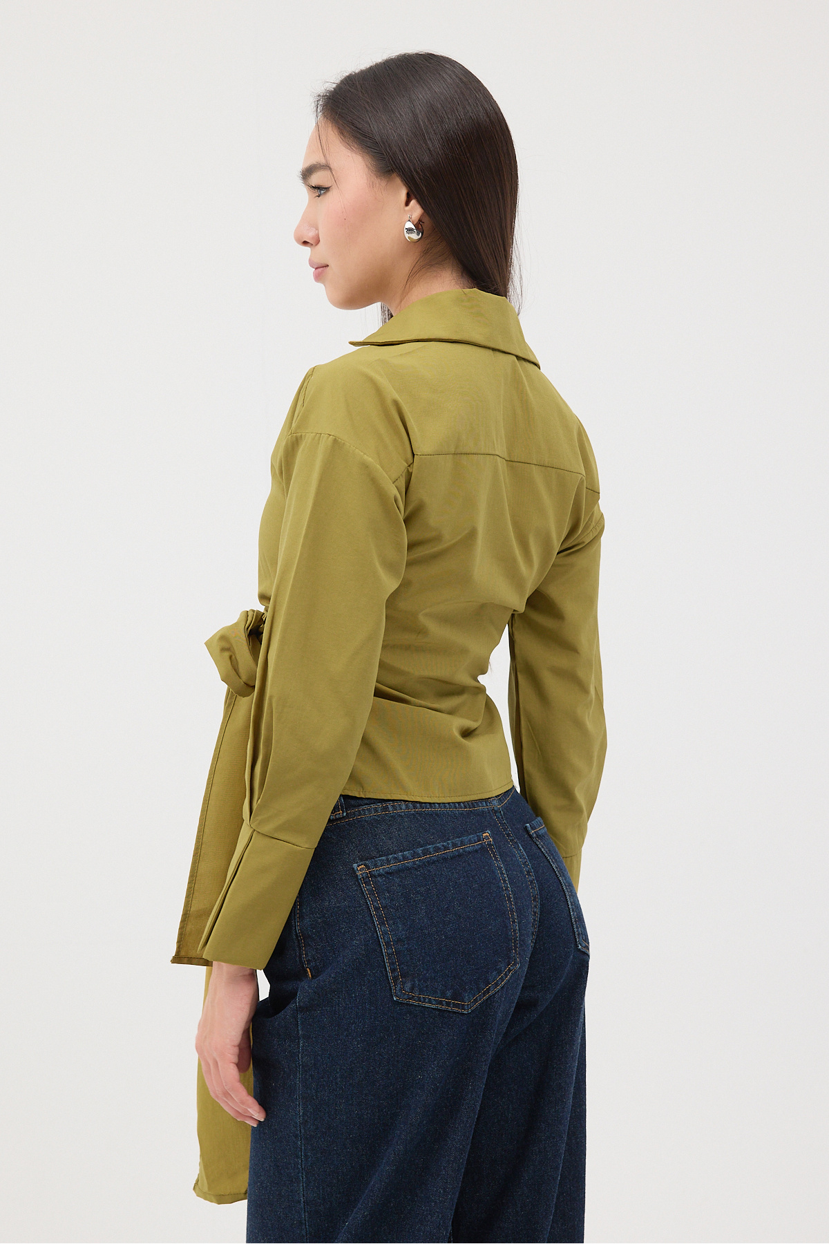 Addax  Kruvaze Yaka Yandan Bağlamalı Gömlek G16797-Z12 - Görsel 4