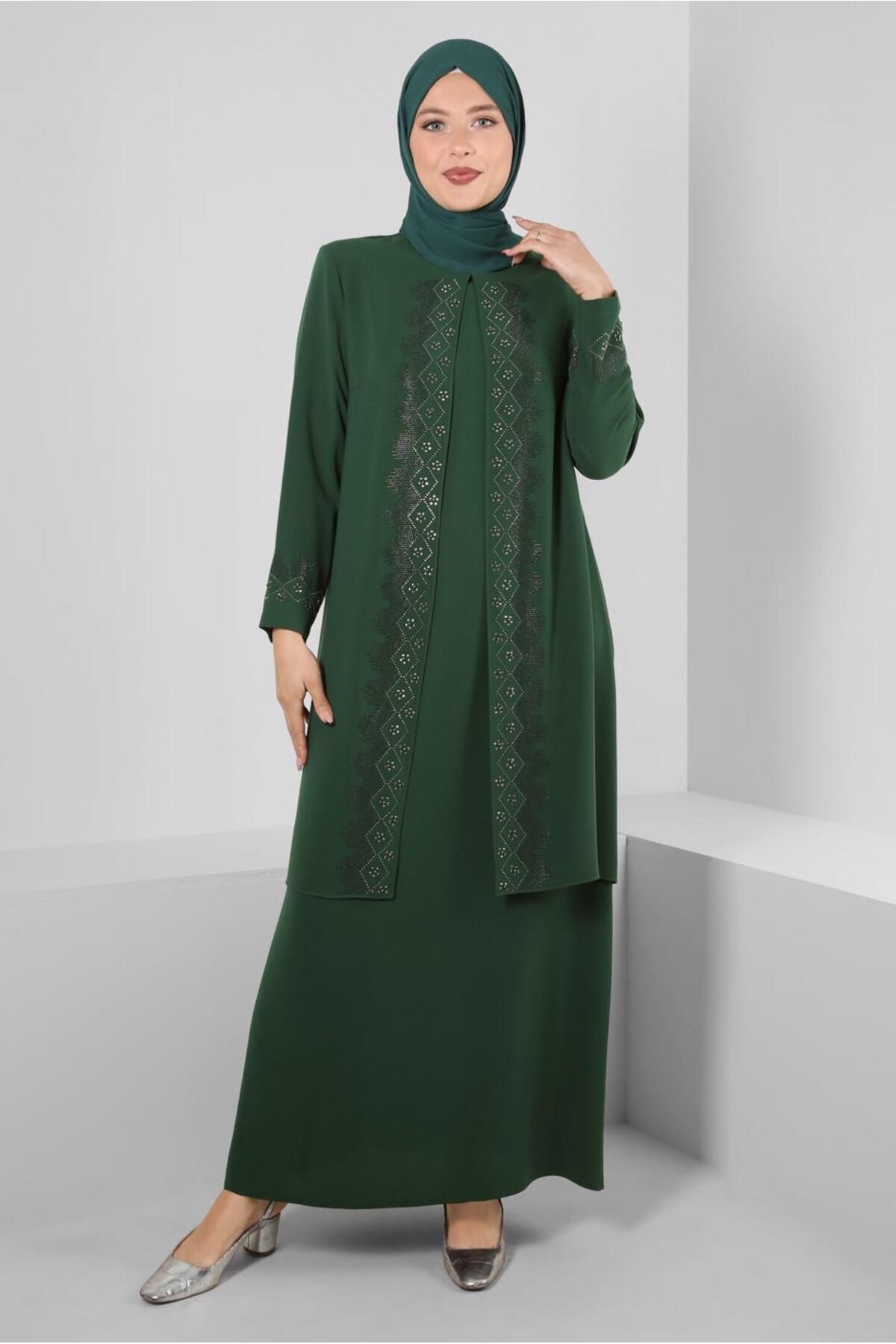 یقه CREW DETAIL STON dress CREPE 20383 Alvina