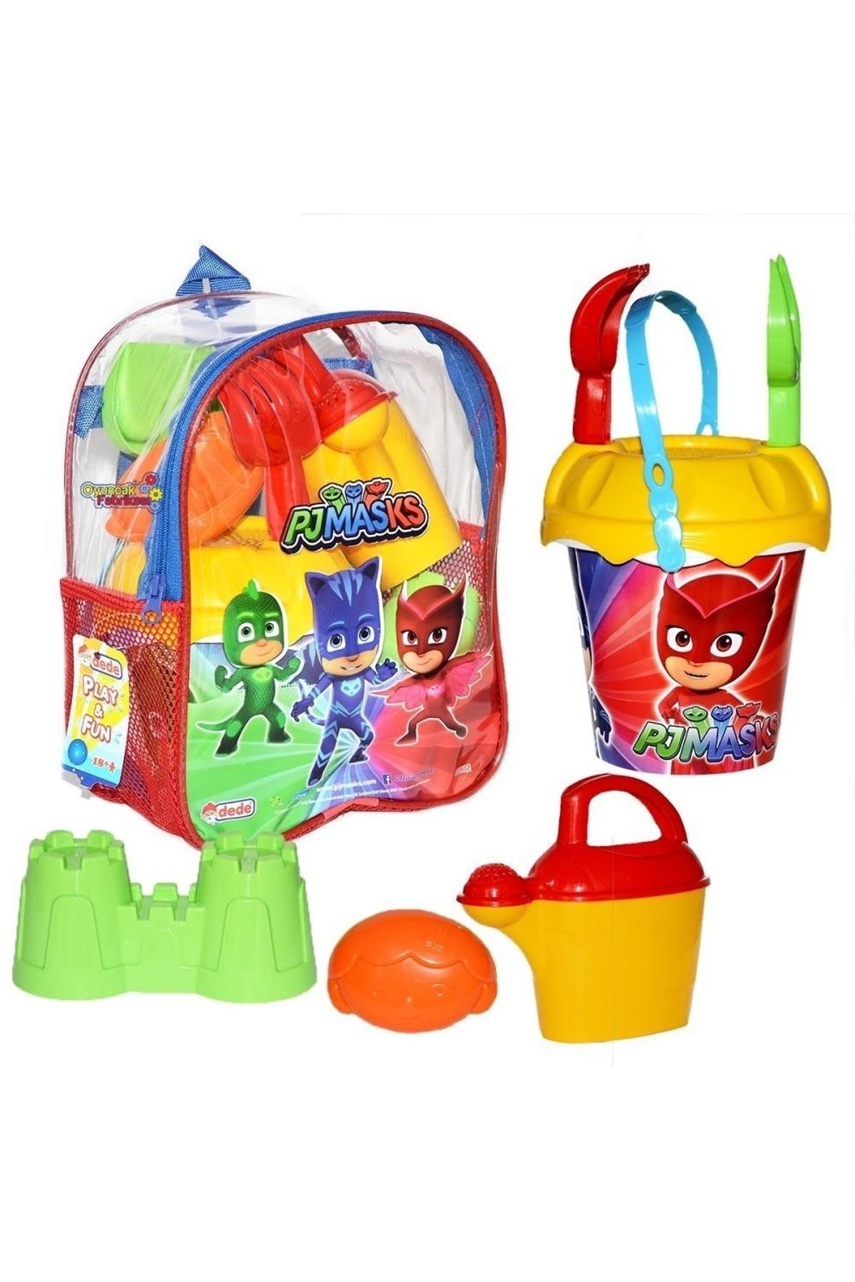 AboutThePerfect Renkli Pj Masks temalı sırt çantalı plaj seti, eğlence ve pratiklik bir arada