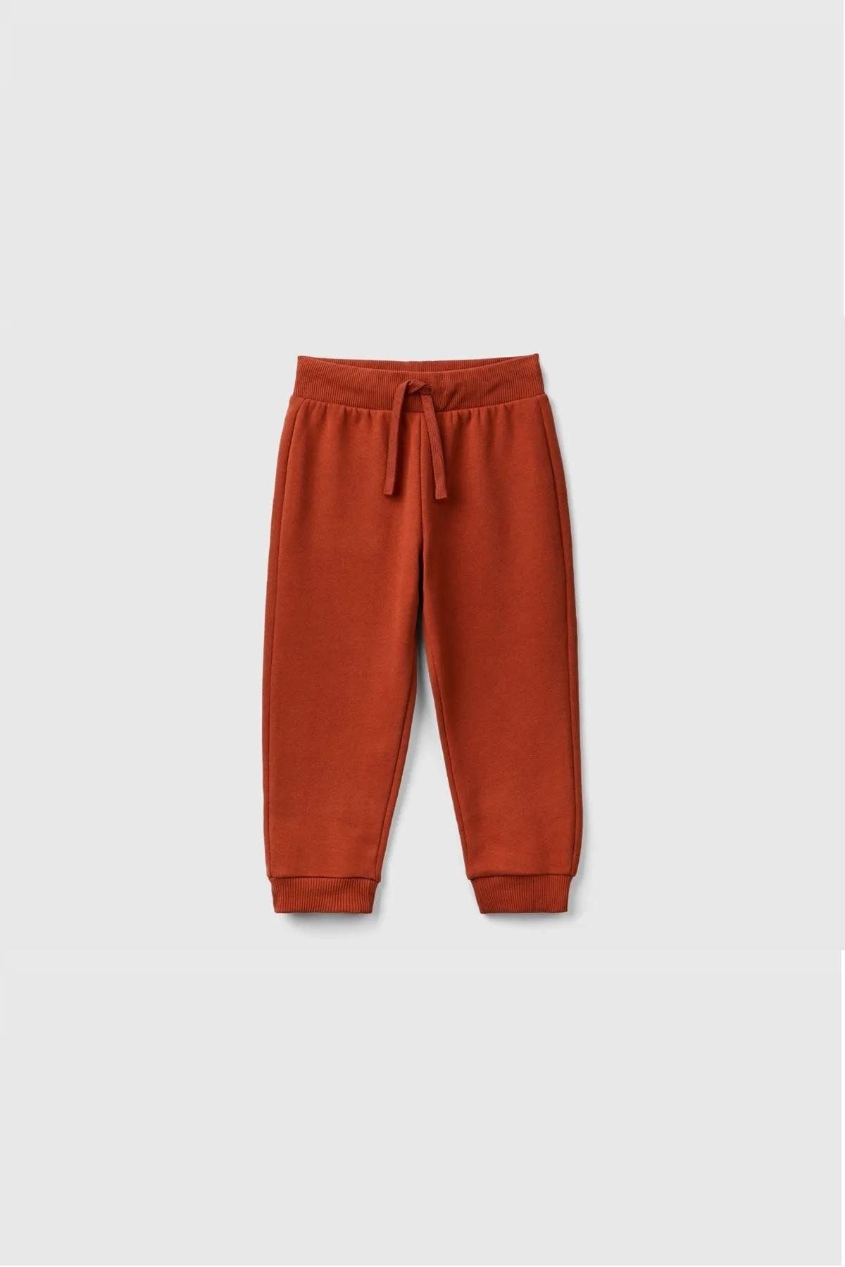 United Colors of Benetton-Boy's Cinnamon Back Pocket Logo Embroidered Elastic Waist Sweatpants 1