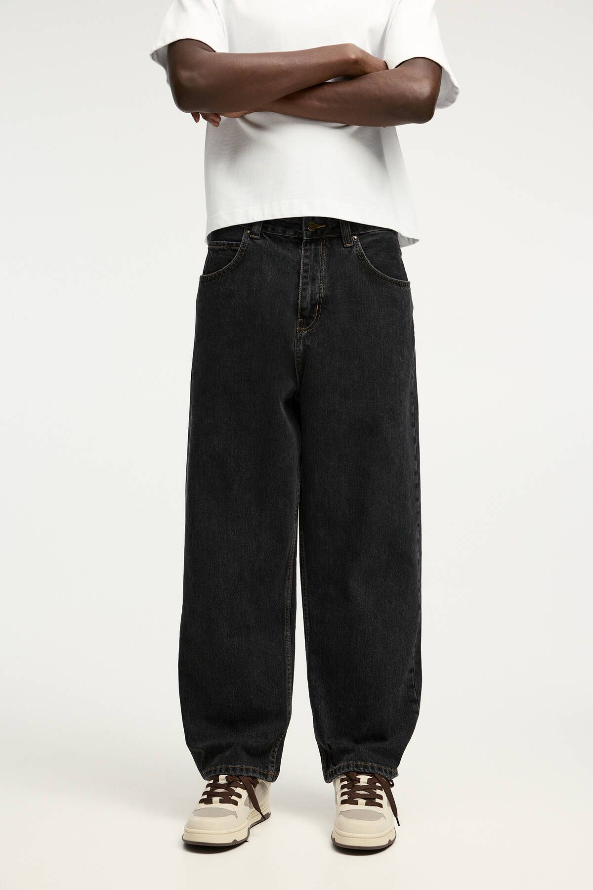شلوار جین مشکی مردانه اورجینال Pull Bear Pull & Bear