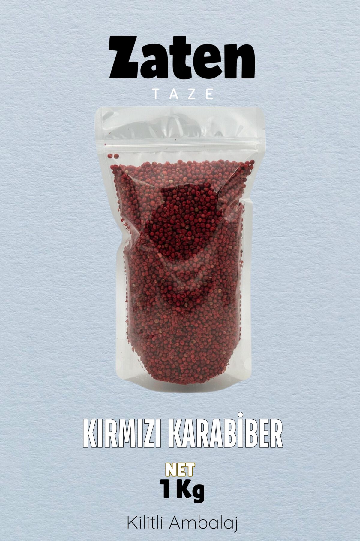 Zaten Taze Kırmızı Renkli Tane Karabiber 1 Kg Çekilmemiş Red Pepper