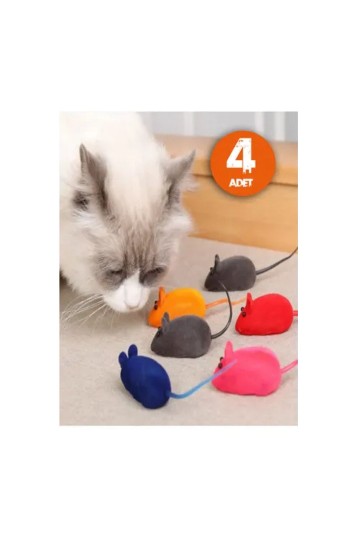 Mu Art Ahşap Kedi Eğitim Oyun Faresi 4 Adet