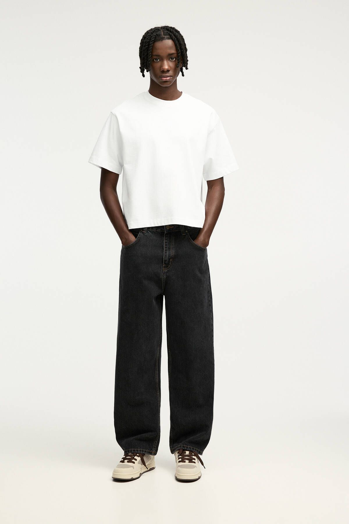 شلوار جین مشکی مردانه اورجینال Pull Bear Pull & Bear