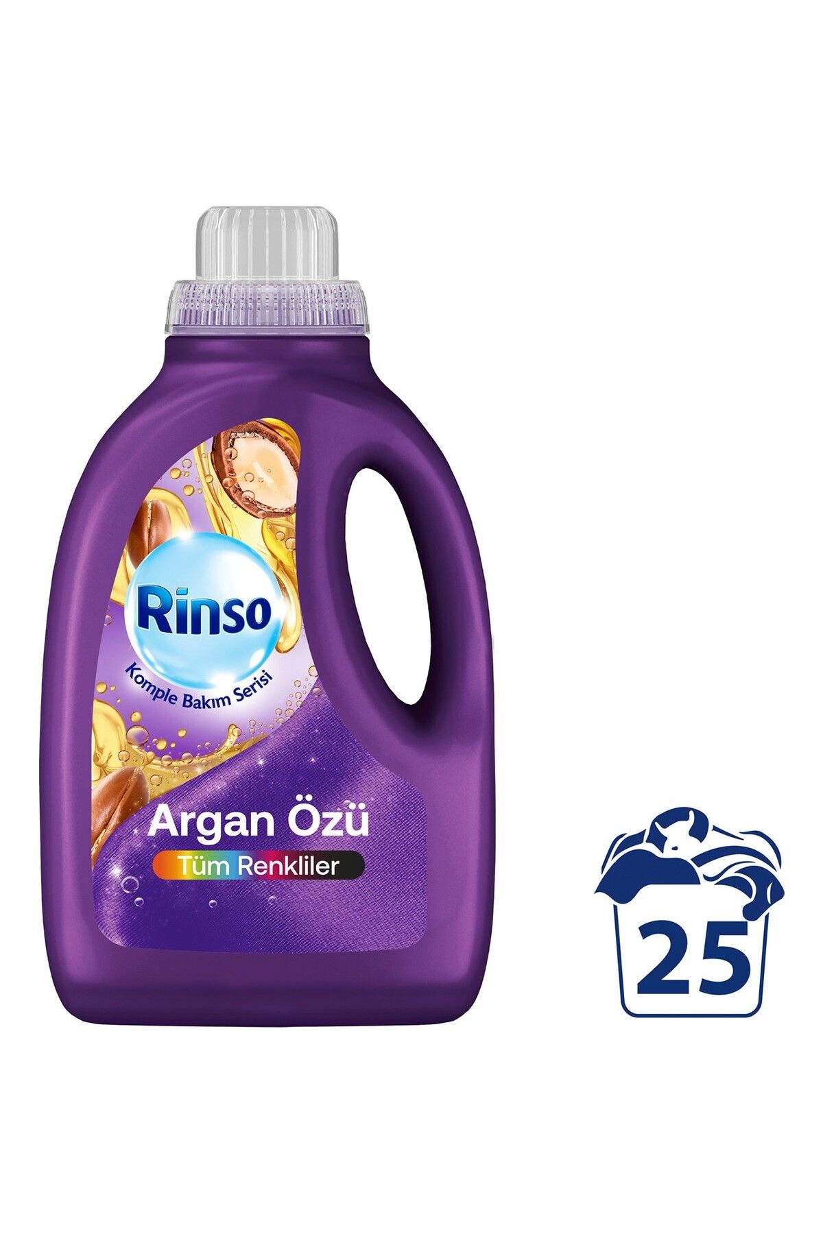 Rinso Sıvı Çamaşır Deterjanı Komple Bakım Serisi Argan Özü Tüm Renkliler Için 1.5 LT