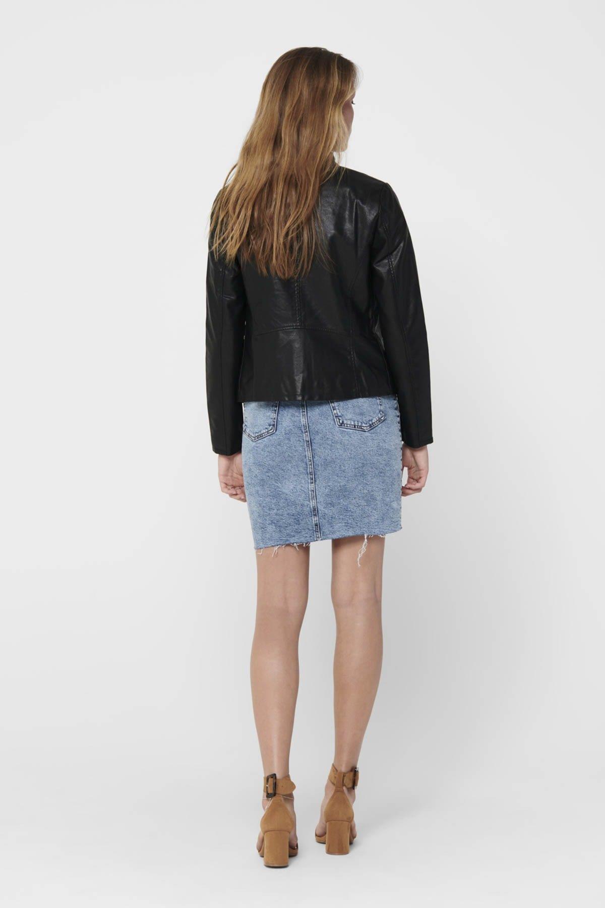 ONLY  Onlmelısa Faux Leather Jacket Cc Otw Kadın Ceket 15205626 - Görsel 3