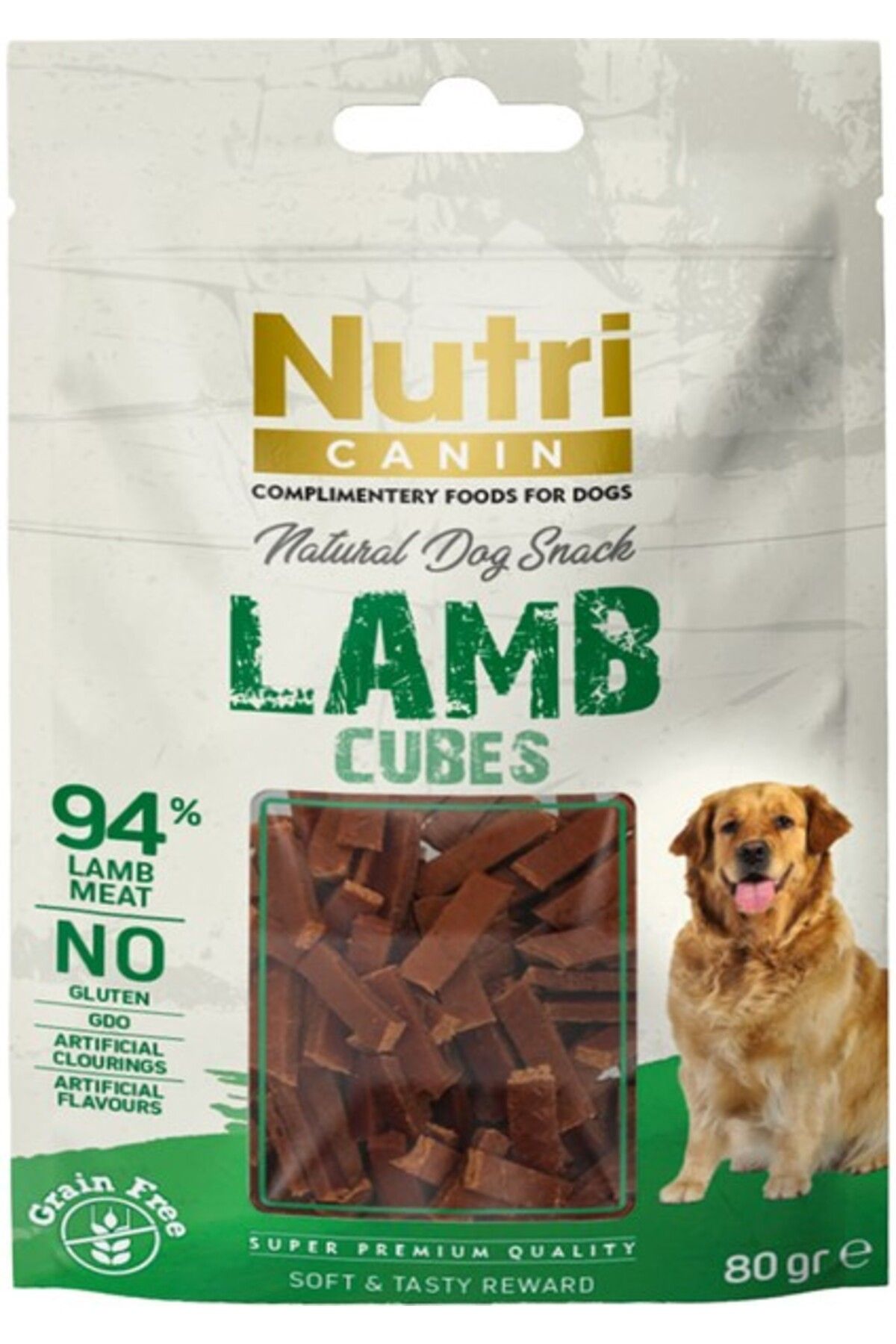 Nutri Canin Kuzu Etli Küpleri Tahılsız Nutri Canin 80GR Köpek Ödülü